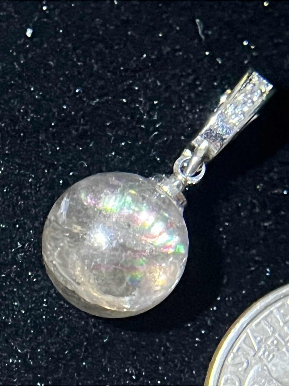 Smoky Quartz Sphere Pendant | Moissanite Bail | Mystical Crystal Necklace Charm